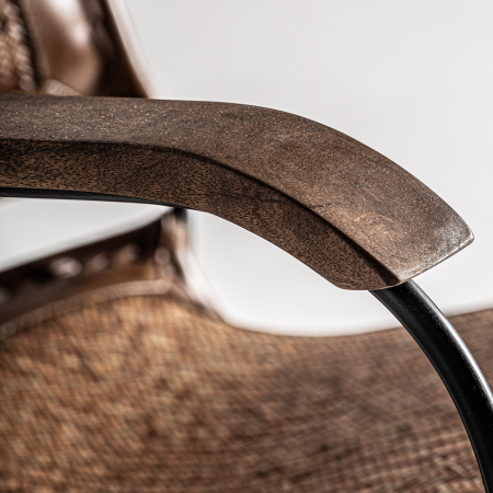Scaun vintage piele maro | Scaune dining confortabile [6]