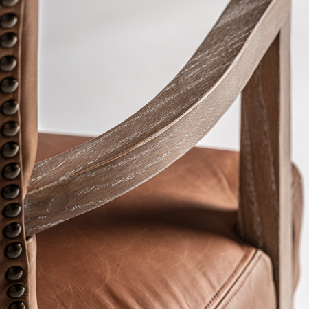 Scaun vintage piele maro | Scaune elegante dining [6]
