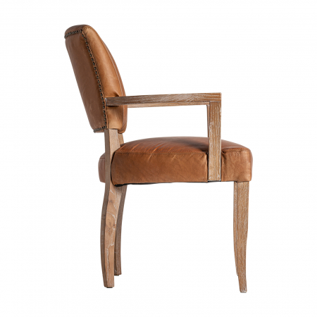 Scaun vintage piele maro | Scaune elegante dining [2]