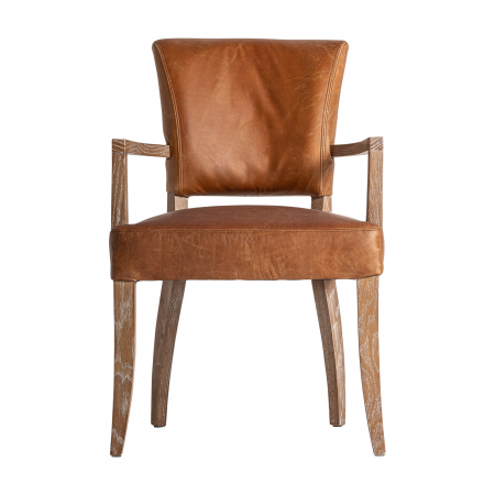 Scaun vintage piele maro | Scaune elegante dining [1]