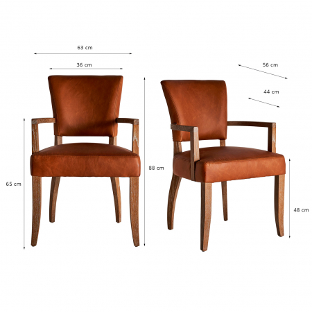 Scaun vintage piele maro | Scaune elegante dining [7]