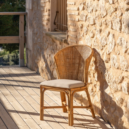 Scaun ergonomic din ratan CreativDeco - Mobilier confortabil pentru dining [2]