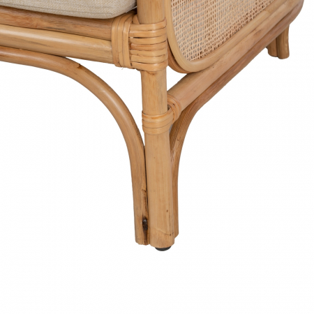 Scaun ratan japandi cu perne pentru spații intime|Scaune scandinave din materiale naturale [10]