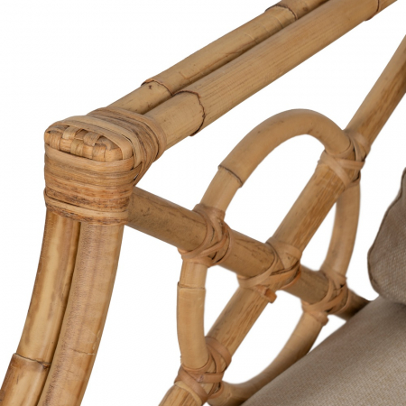 Fotoliu ratan cu tapițerie moale pentru lounge|Scaune confortabile din materiale naturale [9]