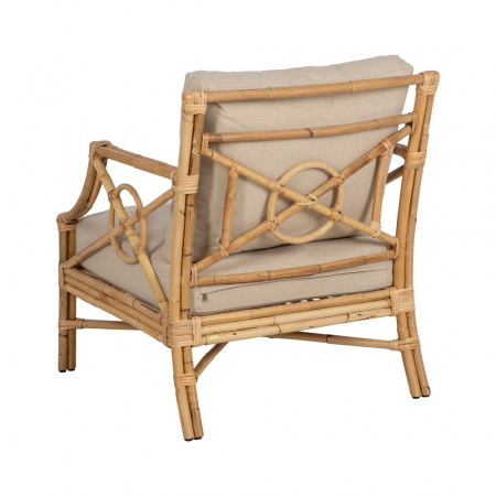 Fotoliu ratan cu tapițerie moale pentru lounge|Scaune confortabile din materiale naturale [3]