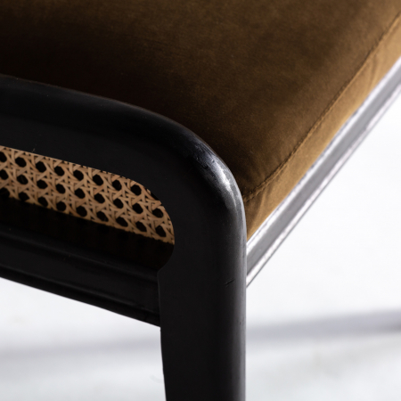 Scaun colonial ratan negru si maro|Scaune dining exotice [4]