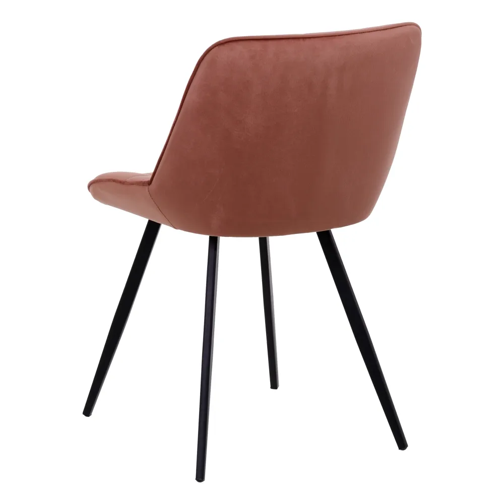 Scaun Dining Catifea Roz, Metal Negru - CREATIVDECO.RO [3]