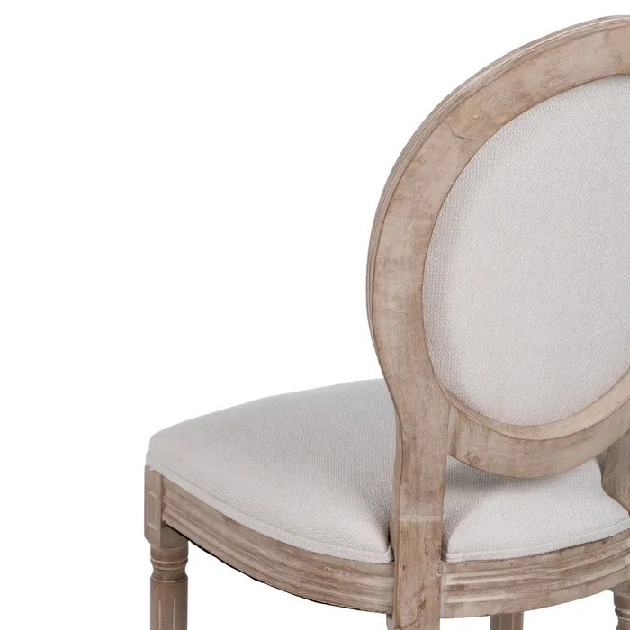 Scaun dining Medalion, Lemn, Stofa Crem - creativdeco.ro [6]