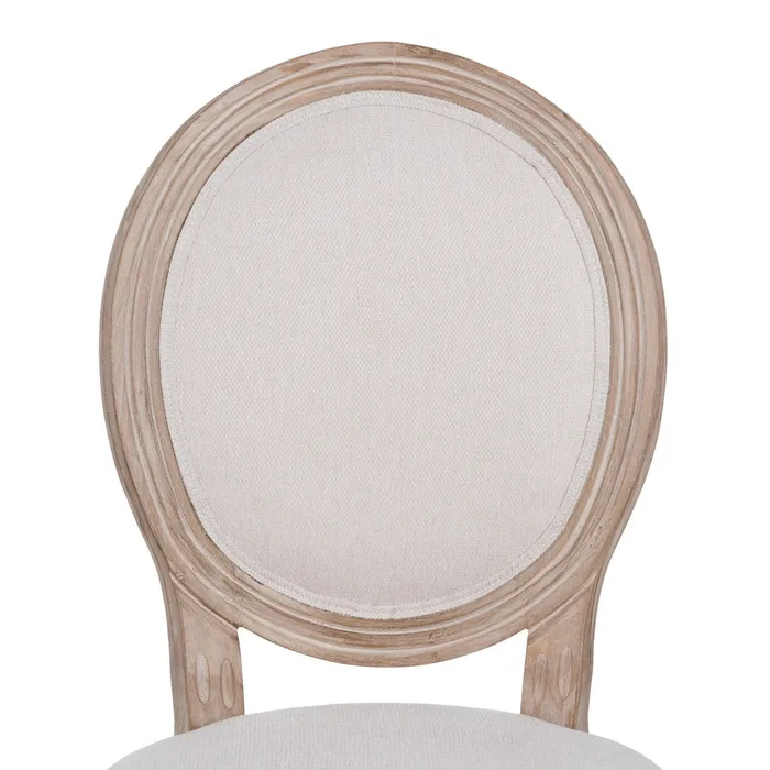 Scaun dining Medalion, Lemn, Stofa Crem - creativdeco.ro [4]