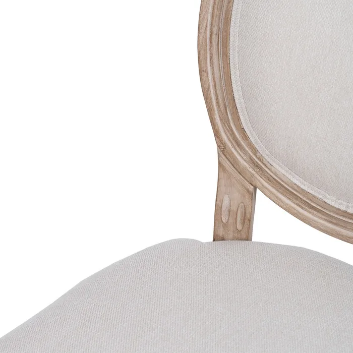 Scaun dining Medalion, Lemn, Stofa Crem - creativdeco.ro [5]