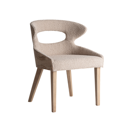 Scaune Dining - Scaun dining tapițat beige lemn frasin Trebas