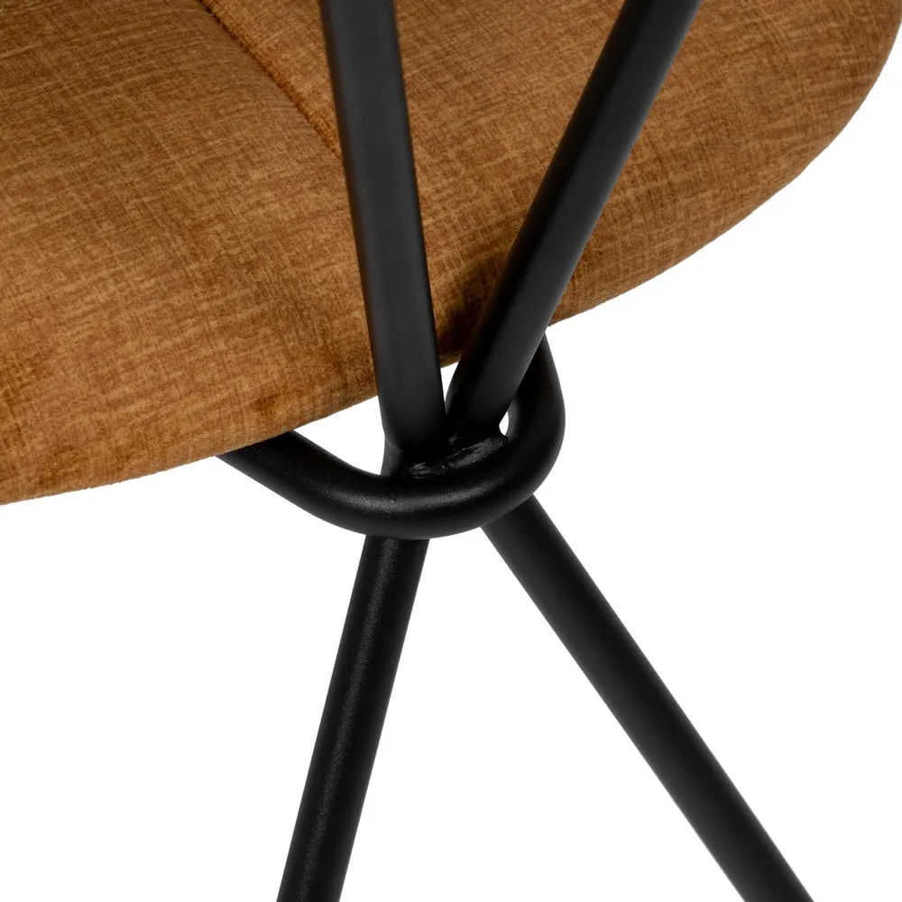 Scaun dining tapitat maro, metal negru, creativdeco.ro [9]