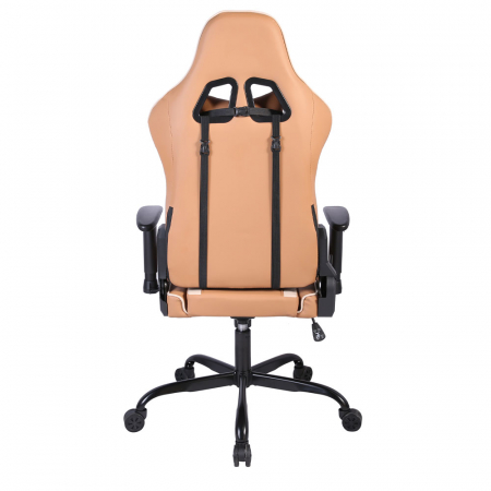 Scaun gaming ergonomic de birou maro crem Explor cu tetieră și suport lombar [4]