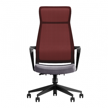 Scaune in Stil Contemporan - Scaun ergonomic Opra bordo gri cu spătar mesh și mecanism tilt