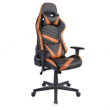 Scaune Gaming - Scaun birou gaming negru camel Dyskord cu tetieră și spătar reglabil