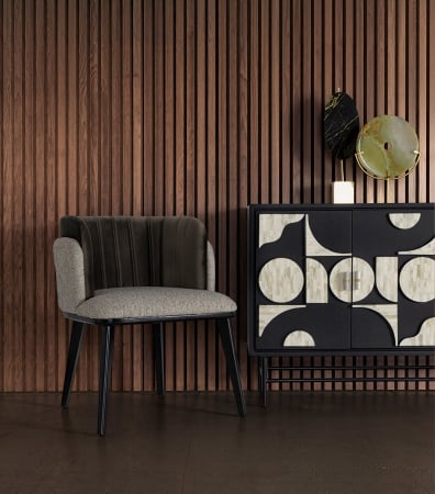 Scaun contemporan cauciuc MDF gri|Scaune moderne elegante [7]