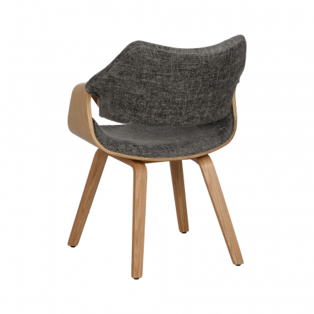 Scaun gri-natural din lemn elegant [3]