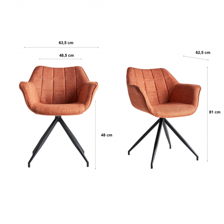 Scaun Kitsch portocaliu|Scaune premium dining [7]