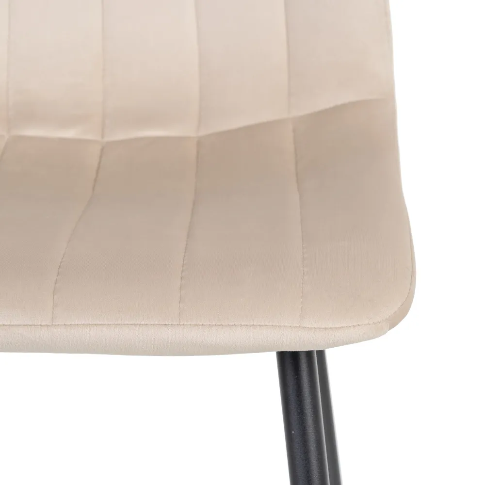 Set 4 Scaune Line Crem, Catifea Metal - CreativDeco.ro [5]