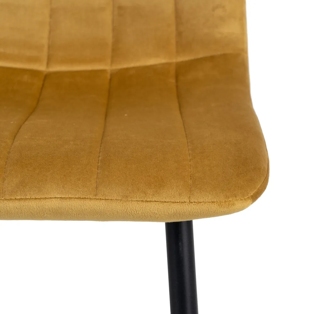 Scaun Line Galben Ocru, Catifea Metal - CreativDeco.ro [10]