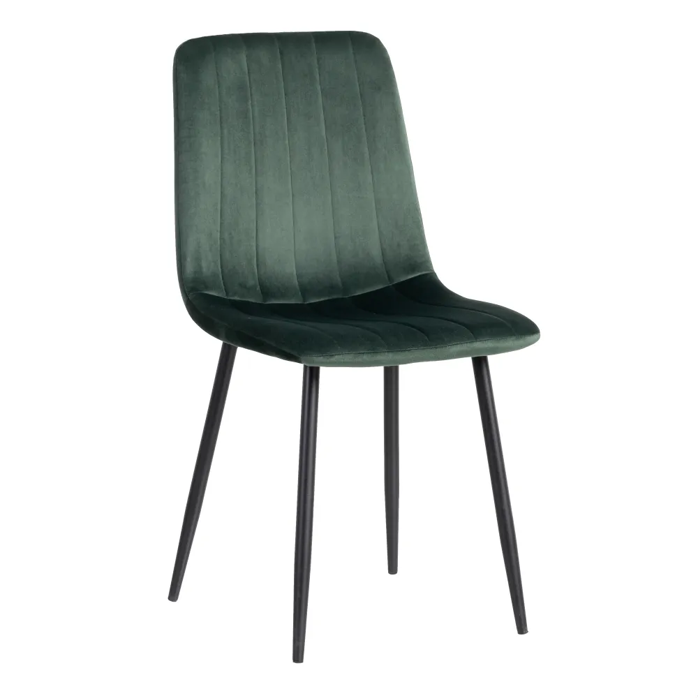 Scaune Dining - Scaun Tapitat Catifea Verde, Catifea Metal - CreativDeco.ro