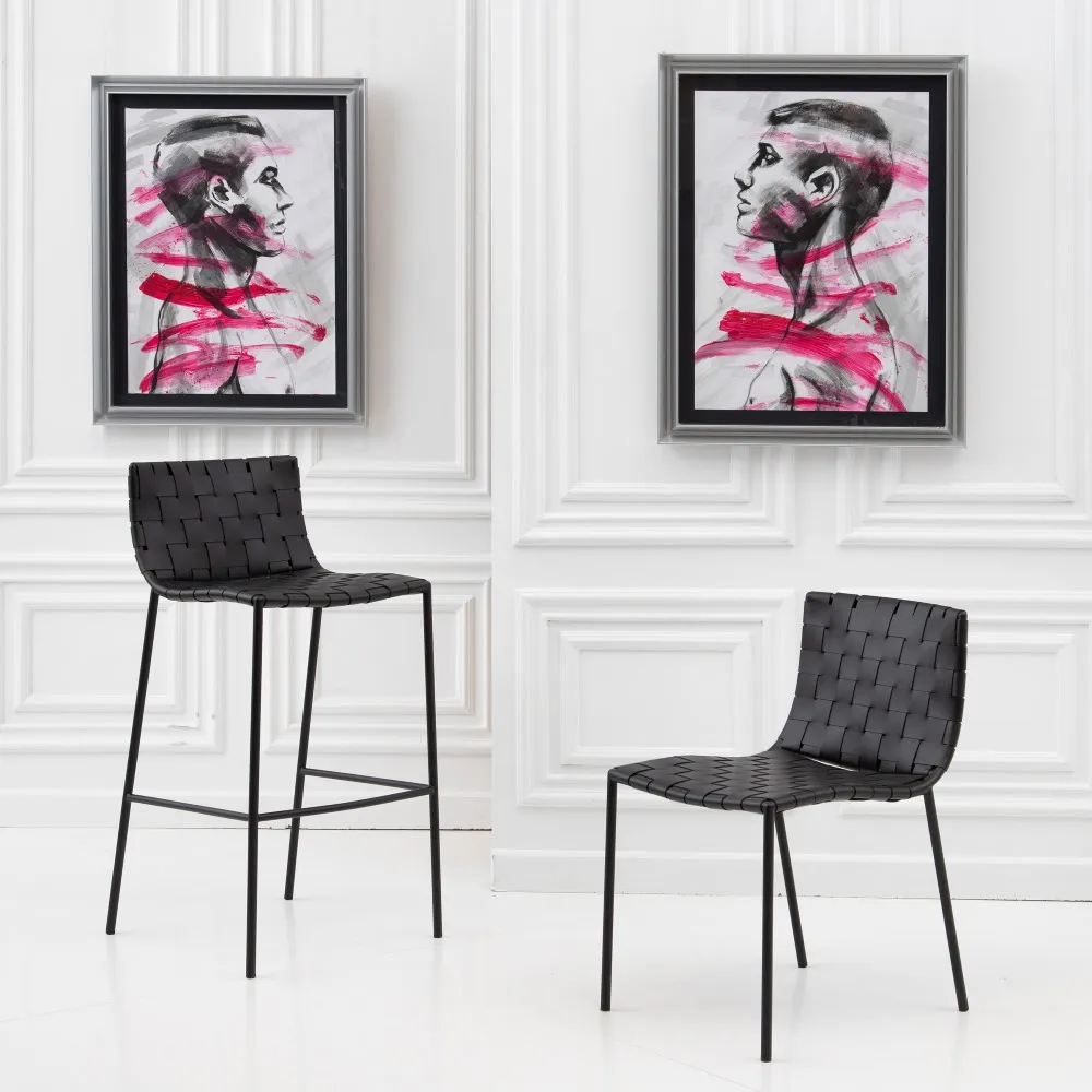 Scaun Living Negru Piele Naturala - creativdeco.ro [4]