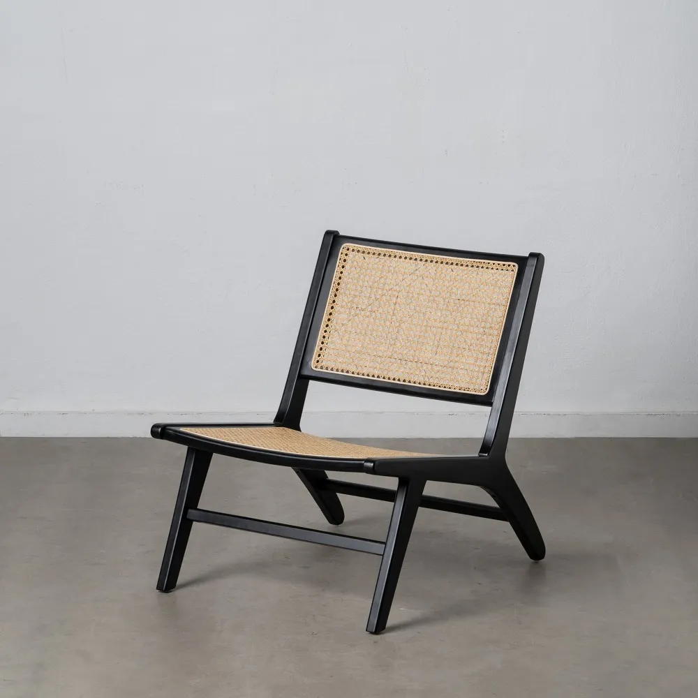 Mobilier Gradina - Scaun lounge ratan si lemn | Stil boho-chic | Scaune moderne