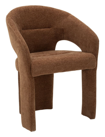 Mobilier - Scaun maro cu brațe profil curbat