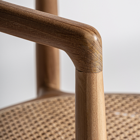 Scaun contemporan lemn tec si ratan|Scaune moderne [6]