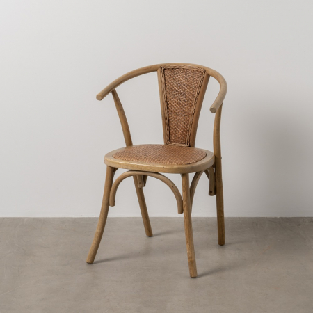Artizanal - Scaun maro lemn si ratan|Scaune elegante pentru interioare rustice