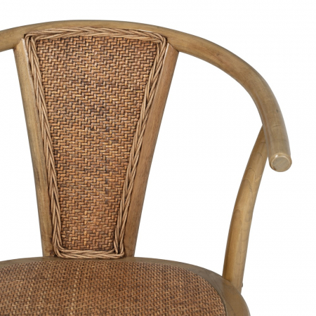 Scaun maro lemn si ratan|Scaune elegante pentru interioare rustice [4]