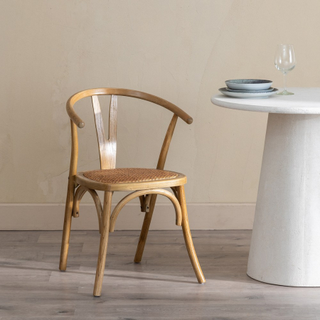 Scaun maro lemn si ratan|Scaune elegante pentru interioare rustice [1]