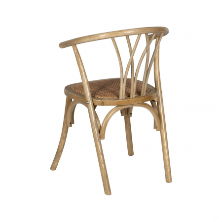 Scaun maro lemn si ratan cu brate|Scaune elegante pentru interioare sofisticate [3]