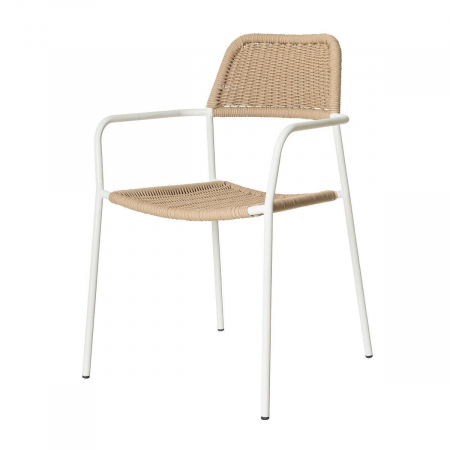 Scaun Milos White Beige – eleganță naturală și funcționalitate horeca în tonuri estivale [4]