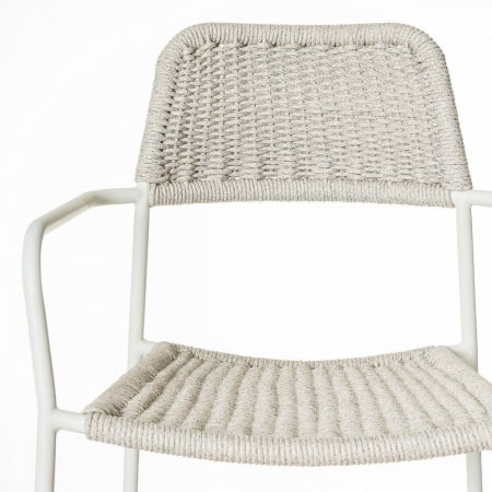 Scaun Milos White Light Grey – eleganță nordică și confort exterior pentru grădini moderne [5]
