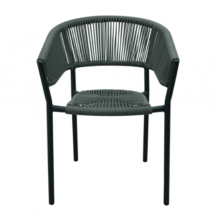 Scaun Breeze gri cu împletitură și cadru aluminiu [1]