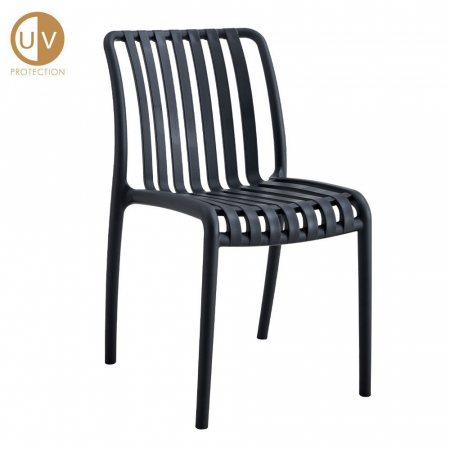 Scaune Gradina - Scaun exterior negru stivuibil Sticky
