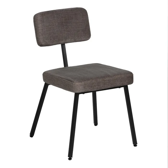 Scandinav - Scaun Modern Stofa Gri, Metal Negru - creativdeco.ro