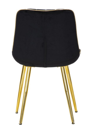 Scaun paris, metal/catifea, negru/auriu, Mauro Ferretti [3]