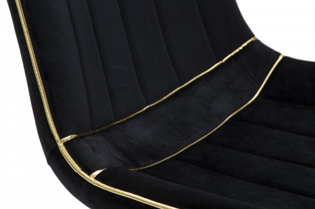 Scaun paris, metal/catifea, negru/auriu, Mauro Ferretti [7]