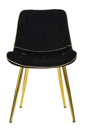 Scaun paris, metal/catifea, negru/auriu, Mauro Ferretti [6]