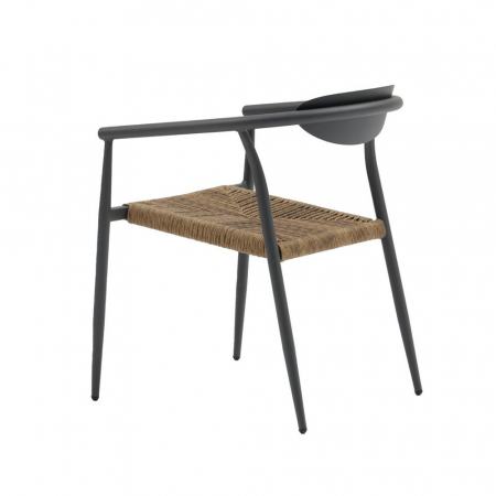 Scaun Tanya Charcoal cu fibre honey, stil japandi industrial, stivuibil [6]