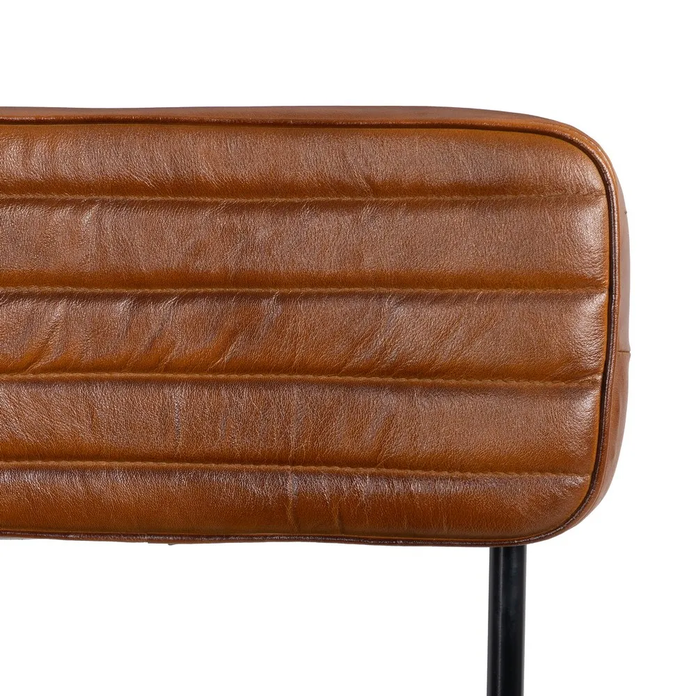 Scaun piele maro metal negru - CreativDeco.ro [7]