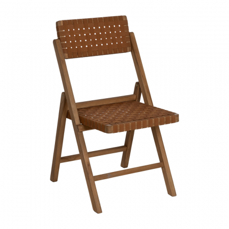 Scaun pliabil modern cu ratan si lemn tec|Scaune naturale pentru decoruri contemporane [1]