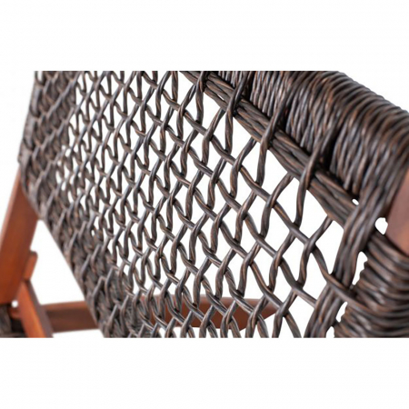 Scaun relaxare pliabil Mesh Chair Folding lemn acacia maro [7]