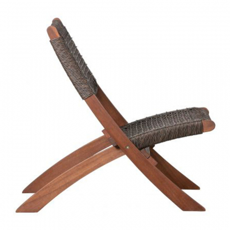 Scaun relaxare pliabil Mesh Chair Folding lemn acacia maro [4]