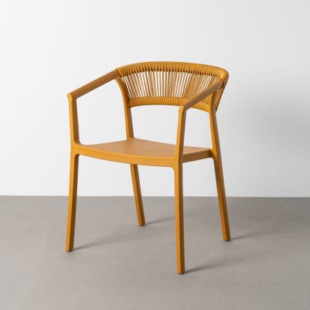 Mobilier Gradina - Scaun grădină plastic și frânghie portocaliu