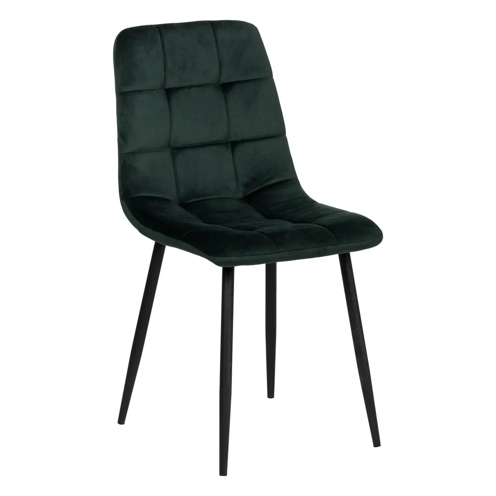 Scaun Q-Line Verde Negru, Catifea Metal - CreativDeco.ro