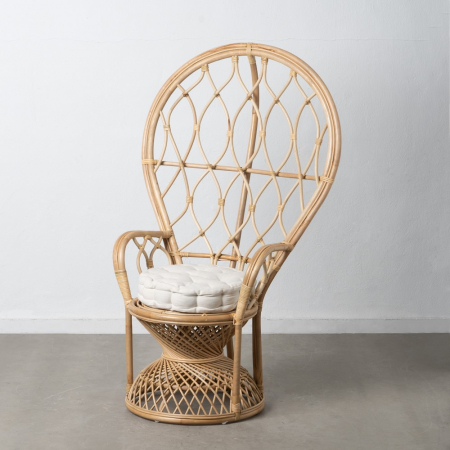 Mobilier Gradina - Scaun cu spatar inalt din ratan CreativDeco - Mobilier regal pentru terasa