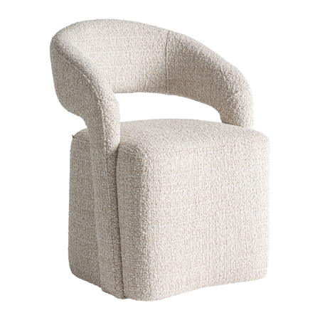 Fotolii - Scaun rotativ crem 59 cm cu roți